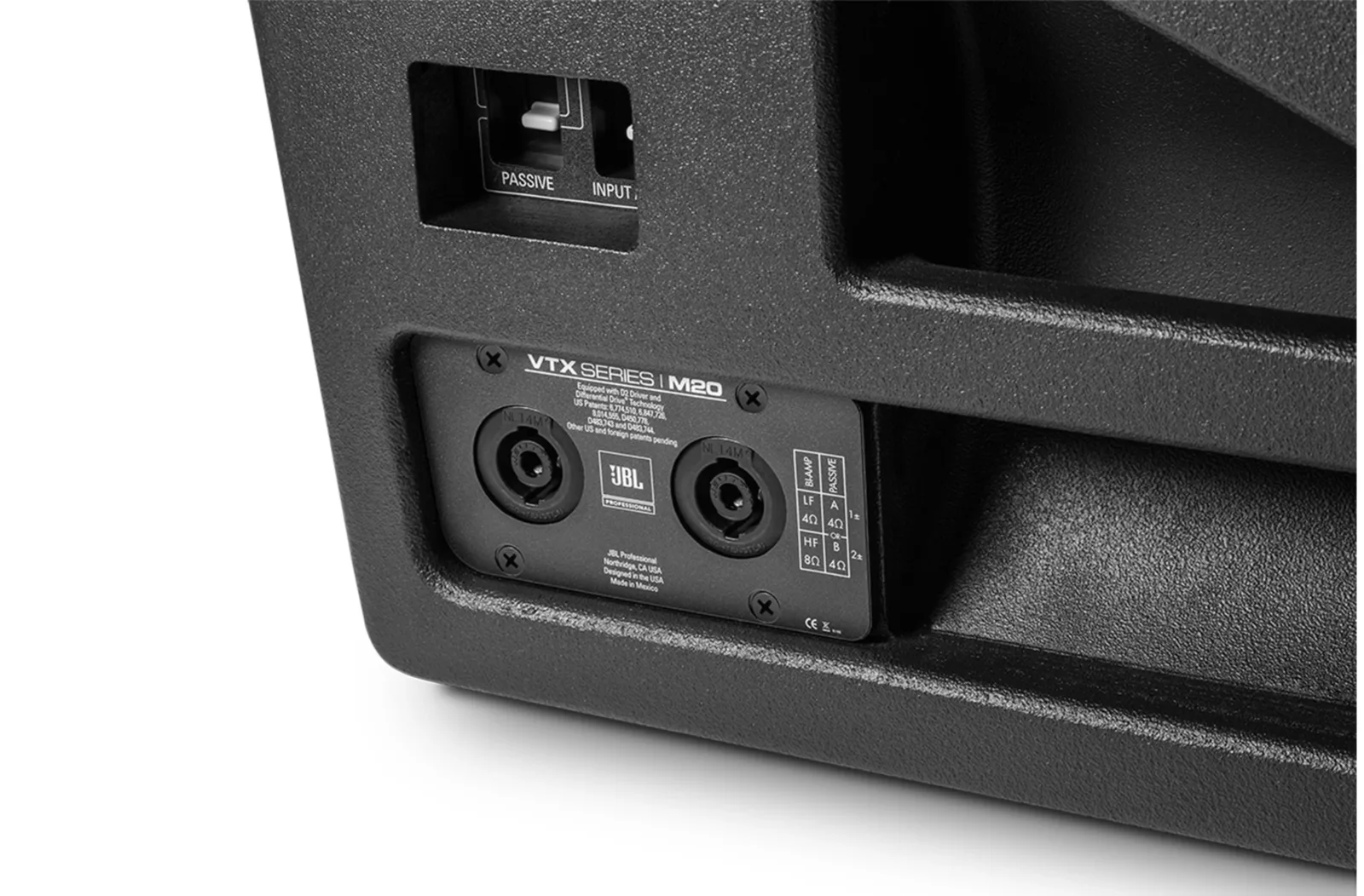 JBL VTX M20 — rear panel
