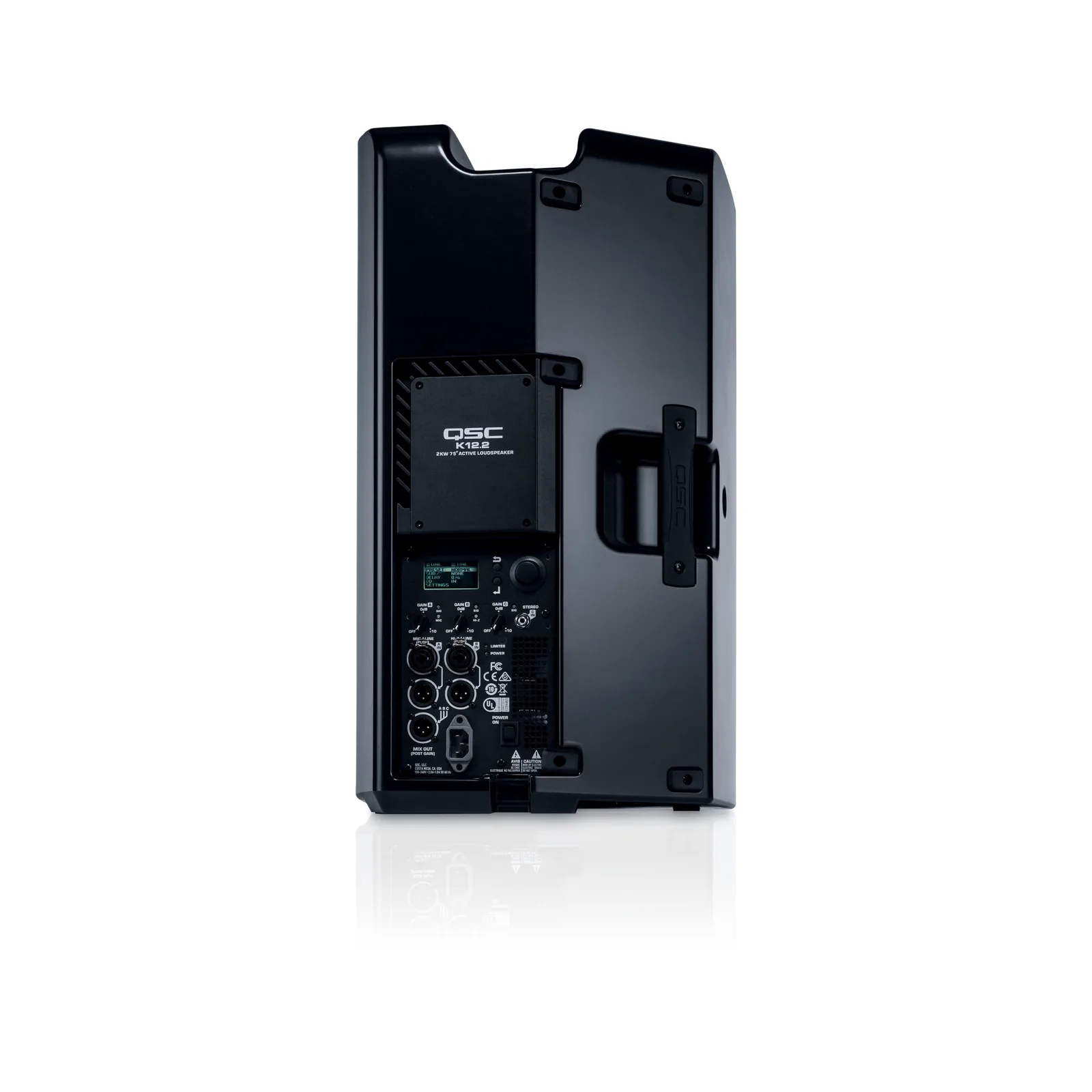 QSC K12.2 — rear panel