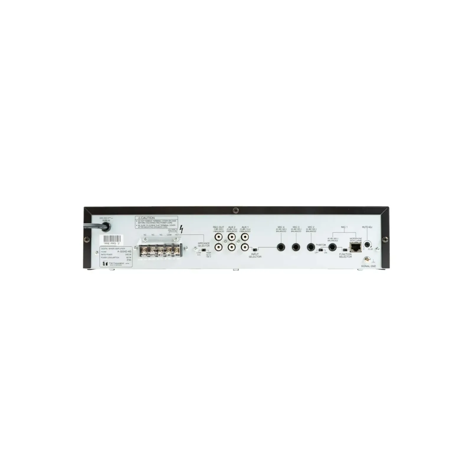 TOA A-3224D-AS 1 — rear panel