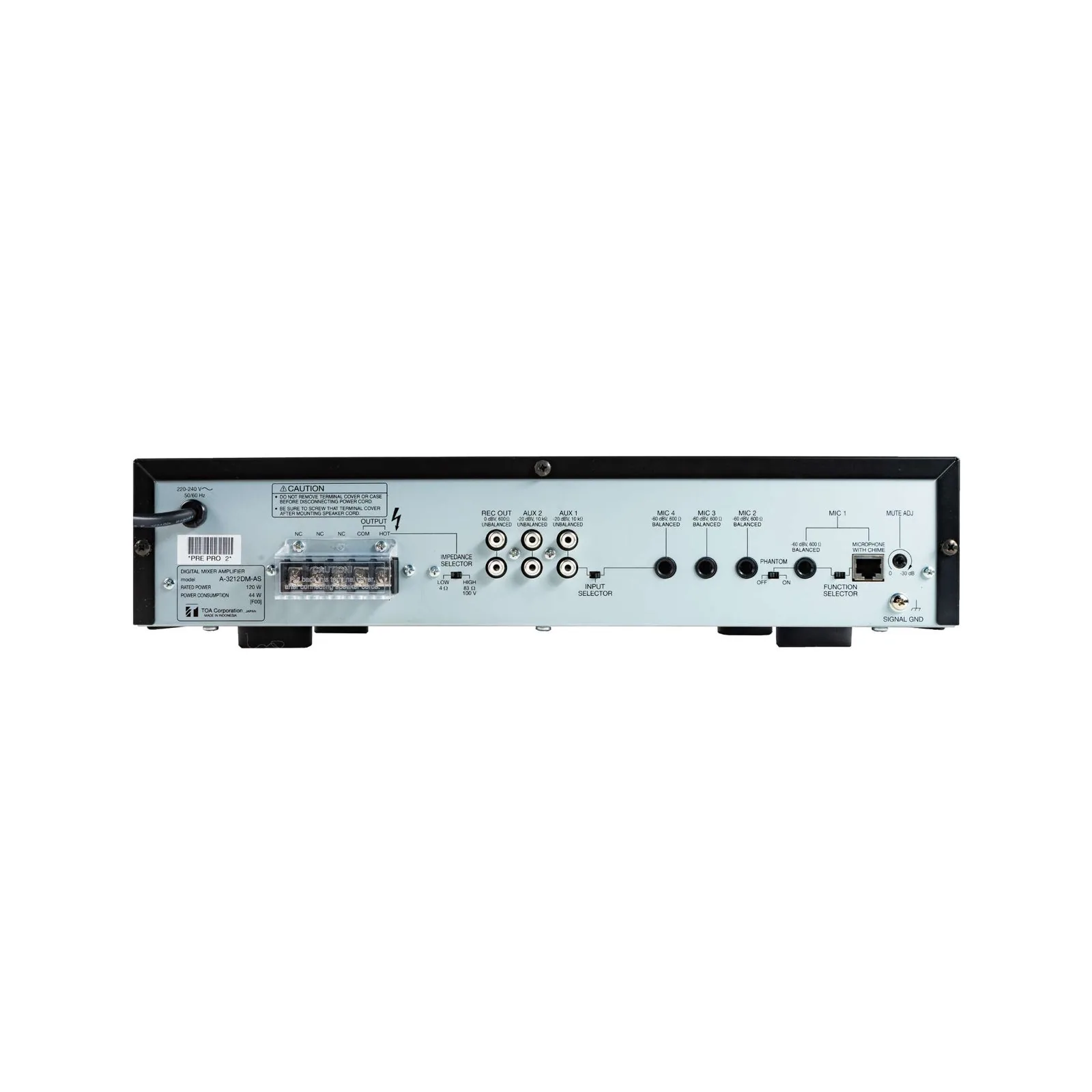 TOA A-3224DM-AS 1 — rear panel