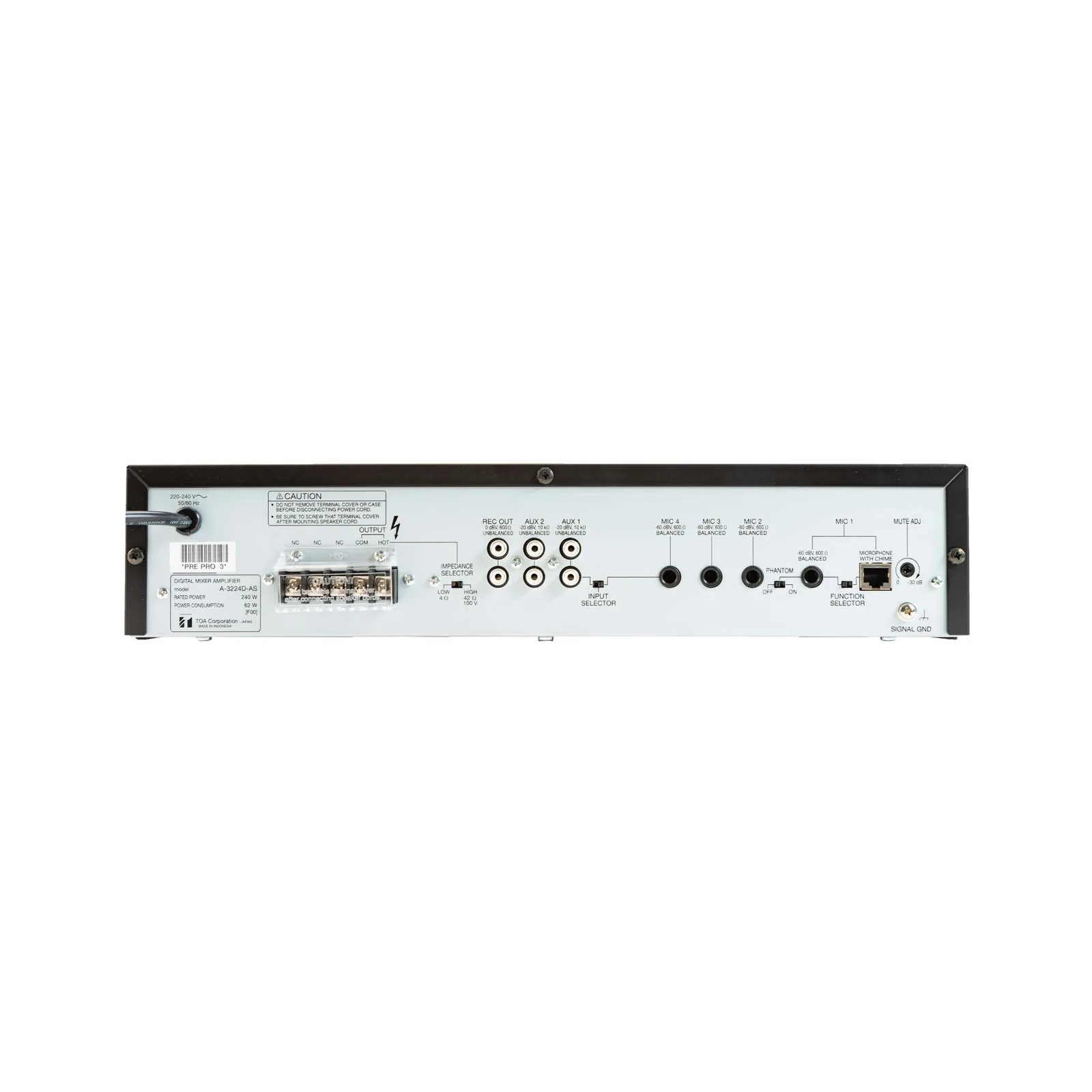 TOA A-3248D-AS 1 — rear panel