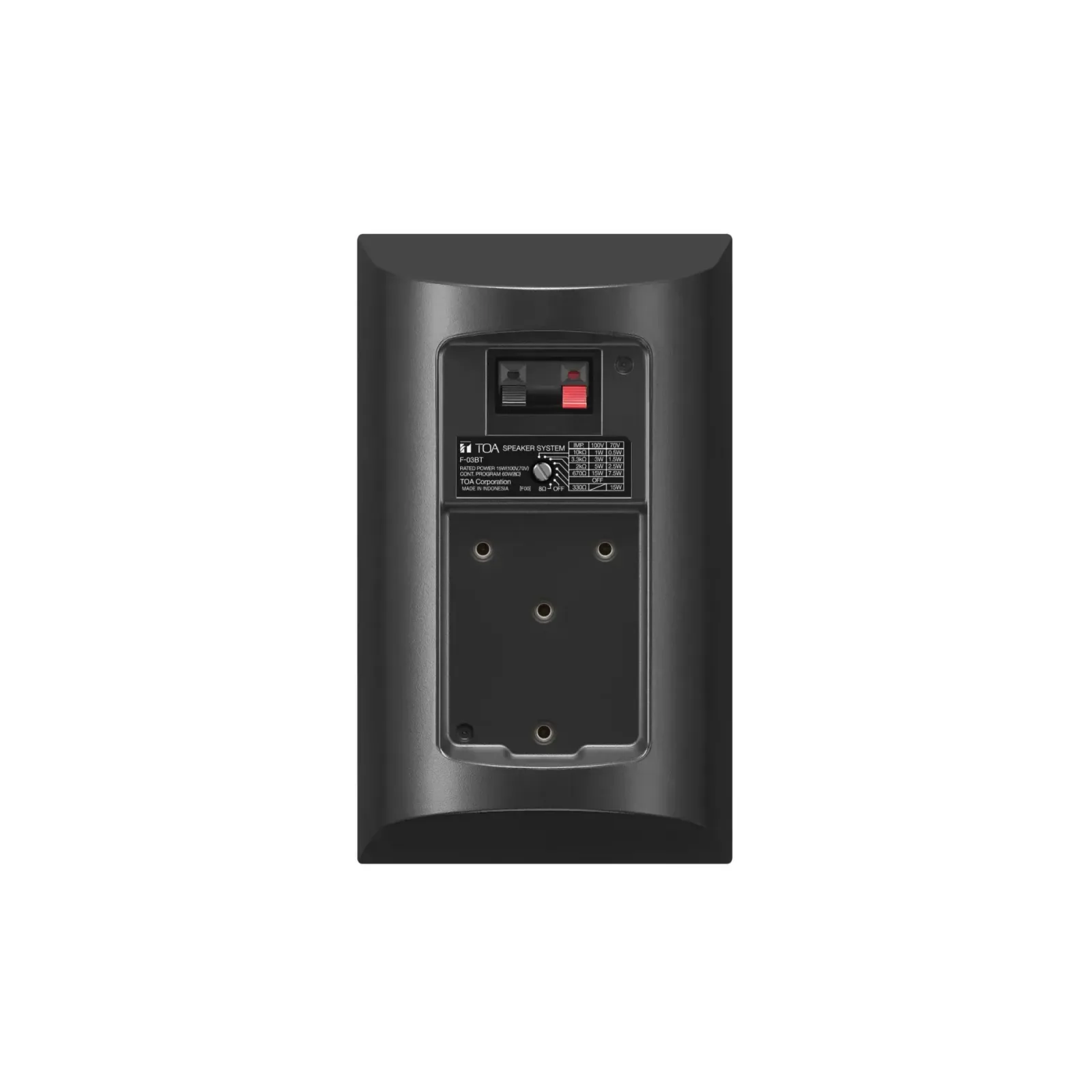 TOA F-03BT — rear panel