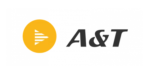 A&T official logo — connectors & cables & networking brand